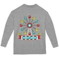 thumbnail image 1 of Ferris Wheel Ferret Pun Youth Long Sleeve T Shirt Storm Grey Youth X-SM, 1 of 1
