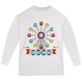 thumbnail image 1 of Ferris Wheel Ferret Pun Youth Long Sleeve T Shirt White YLG, 1 of 1