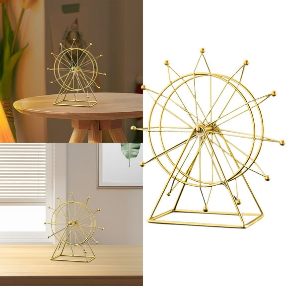 Ferris Wheel Sculpture Model, Alloy Decorative Art, Creative Home, Garden & Table Decoration for Bedrooms, Bars, Cafes & Parties