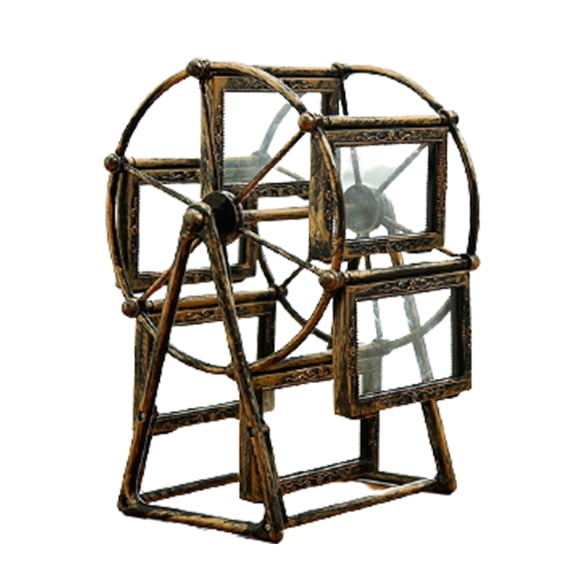 Ferris Wheels Shape Photo Frame for Creative Combination for Home Bedroom Dormitory Photo Studio Decoration Retro Romantic 360 Degrees Rotation Display Stand