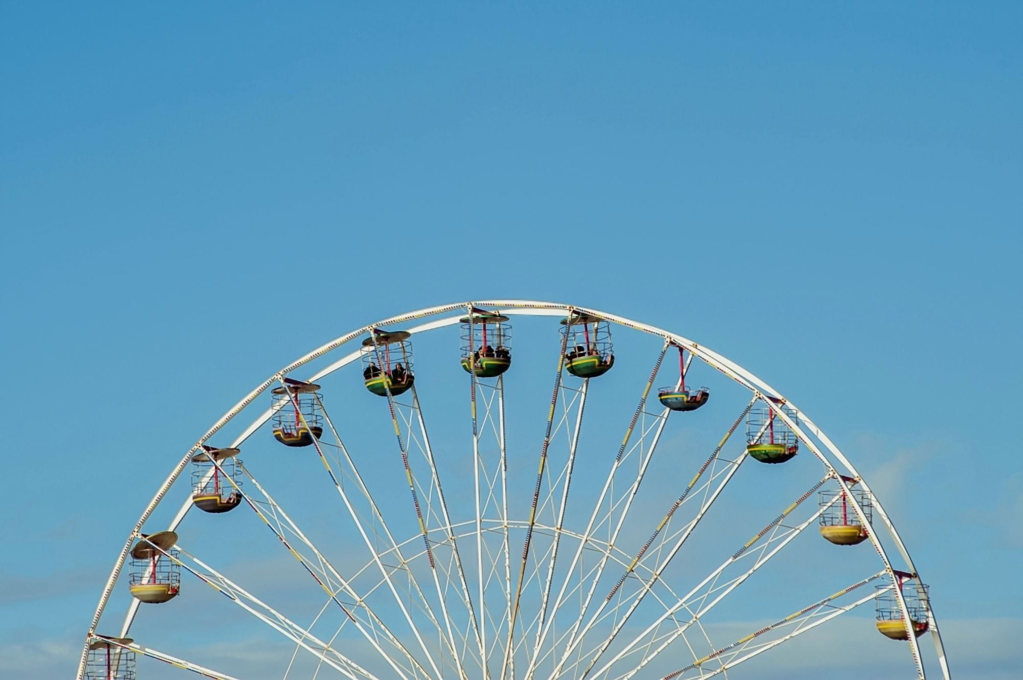 Ferris wheel at the Central Pier Blackpool England Canvas Art - Dosfotos Design Pics (17 x 11)