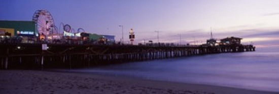 Ferris wheel in an amusement park Santa Monica Pier Santa Monica Los Angeles County California USA Canvas Art - Panoramic Images (18 x 6)