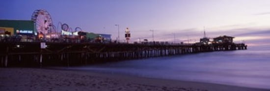 Ferris wheel in an amusement park Santa Monica Pier Santa Monica Los Angeles County California USA Canvas Art - Panoramic Images (36 x 12)