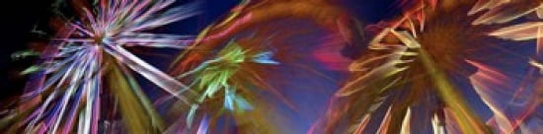 Ferris wheel spinning at night Canvas Art - Panoramic Images (20 x 5)