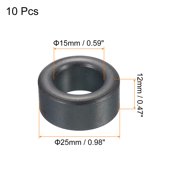 Ferrite Toroid Core 25mm x 15mm x 12mm 10 Pack Black Ceramic Inductor Ring