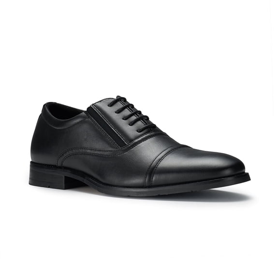 Ferro Aldo ADAM MFA19716 Men's Cap-toe Elastic Oxford Dress Shoes, in Black, Size 7.5