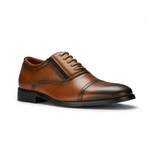 Ferro Aldo ADAM MFA19716 Men's Cap-toe Elastic Oxford Dress Shoes, in Cognac, Size 7.5