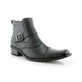 thumbnail image 1 of Ferro Aldo Alejandro MFA606326 Mens Memory Foam Casual High Western Buckle Strap Ankle Dress Boots, in Black, Men's Size 7.5, 1 of 8