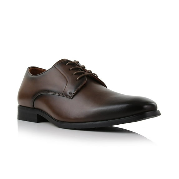Ferro Aldo Alvin MFA19696 Men's Plain Square-Toe Derby Dress Shoes, in Doppio, Men's Size 7