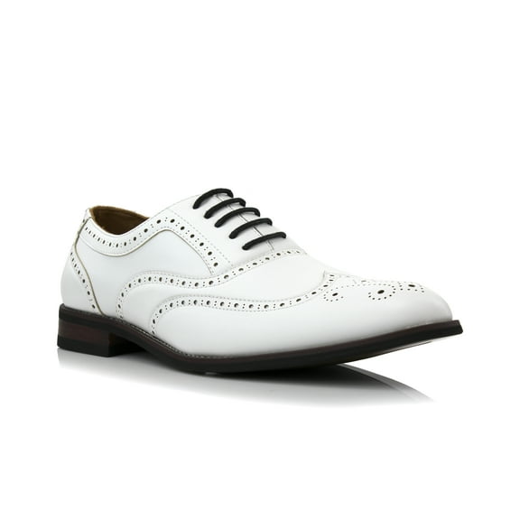 Ferro Aldo Arthur MFA139001C Mens Wingtip Oxford Spectator Dress Shoes, in White, Men's Size 9.5