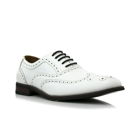 Ferro Aldo Arthur MFA139001C Mens Wingtip Oxford Spectator Dress Shoes, in White, Men's Size 9