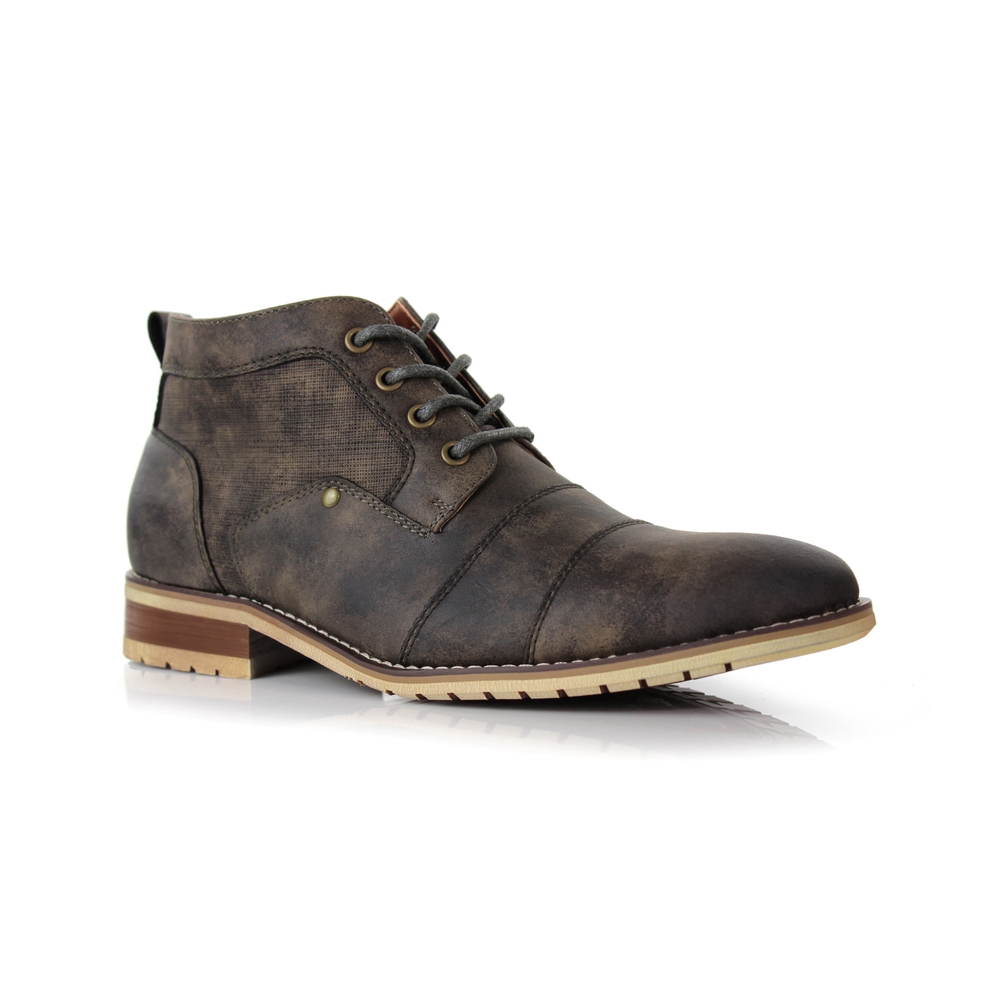 Aldo Brown Leather Brogue Chukka Boots Ferro Aldo Men main image 3