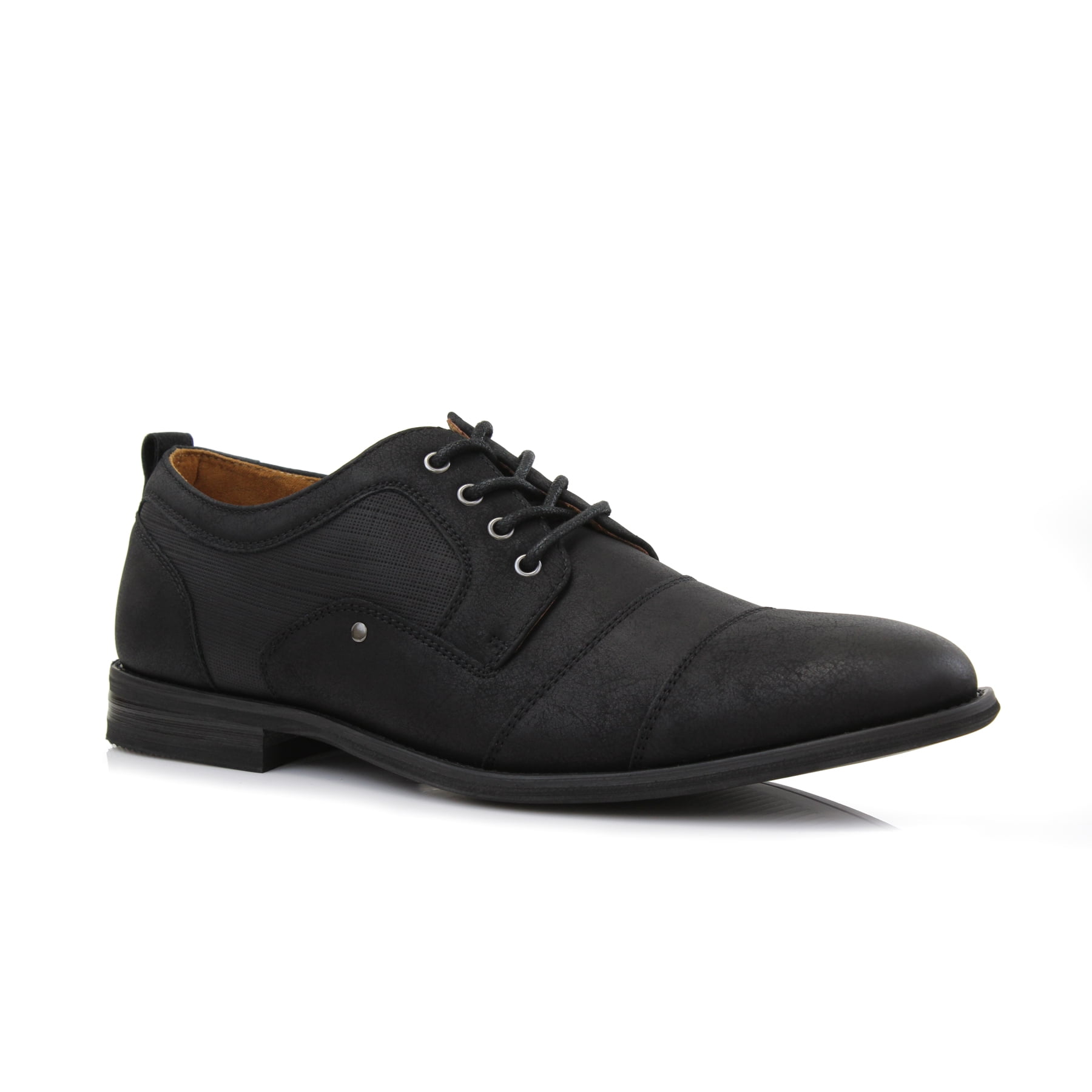ALDO Black Cap-Toe Leather Oxfords Lewistown – Men Black Oxford shoe - ALDO main image 3