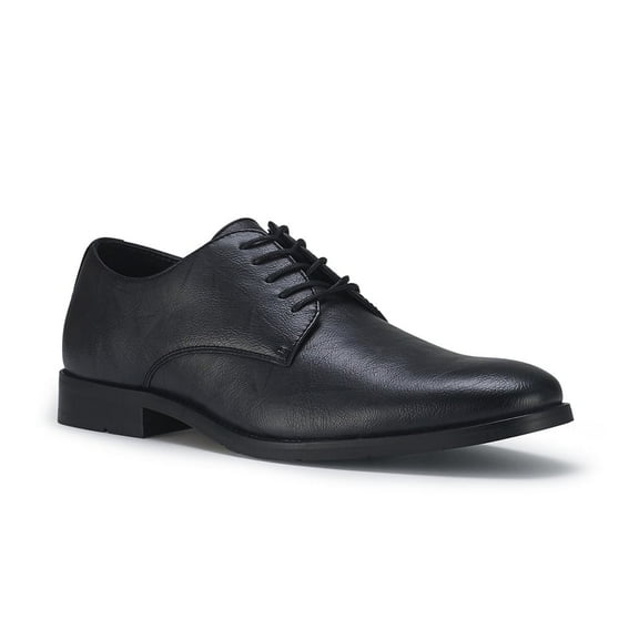 Ferro Aldo Caleb Men's Plain-Toe Derby Casual Dress Shoes with Geometric Pattern, in Black, Men's Size 9.5