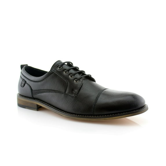 Ferro Aldo Damian MFA19603L Mens Casual Cap Toe Oxford Dress Shoes, in Black, Men's Size 11
