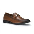 thumbnail image 1 of Ferro Aldo Daxon MFA19708 Moc-Toe Penny Loafers with decorative Buckle (Leather), in Cognac, Men's Size 13, 1 of 8