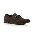 thumbnail image 1 of Ferro Aldo Demitri MFA19683 Classic Moc-toe Penny Loafers with decorative Buckle, in Chocolate Suede, Men's US Size 7, 1 of 8