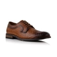 thumbnail image 1 of Ferro Aldo Jaxon MFA19691 Men's Plain-Toe Derby Casual Dress Shoes, in Embossed Cognac, Men's Size 9.5, 1 of 8