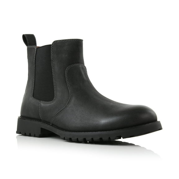 Ferro Aldo Jayden MFA506020 Heavy Duty Riding Chelsea Boots, in Carbon Black, Men's Size 7