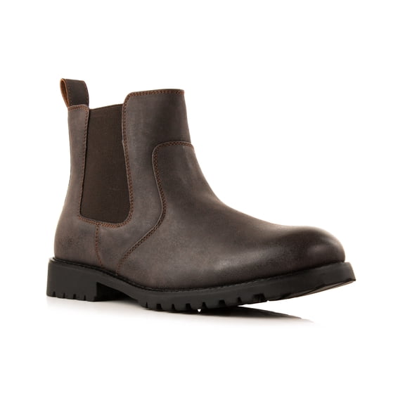 Ferro Aldo Jayden MFA506020 Heavy Duty Riding Chelsea Boots, in Dark Mocha, Men's Size 9