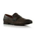 thumbnail image 1 of Ferro Aldo Louie MFA19702 Classic Round Toe Penny Loafers for Men, in Woven Espresso, Men's Size 9.5, 1 of 8