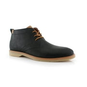 Ferro Aldo Marvin MFA506032 Mens Lightweight Casual Chucka Desert Boots with Gum Sole, in Black, Mens Size 8.5