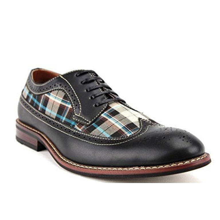 Plaid Patterned Men\'s Oxford Shoes L main image 3