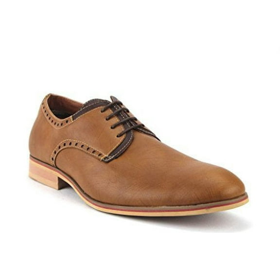 Ferro Aldo Men's 19393LE Lace Up Two Tone Round Toe Casual Oxfords Dress Shoes
