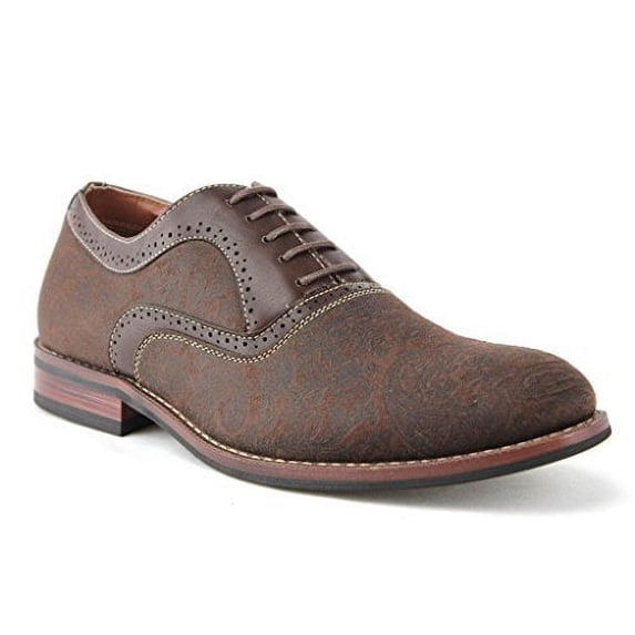 Ferro Aldo Men's 19513AL Vintage Paisley Design Lace Up Oxford Dress Shoes