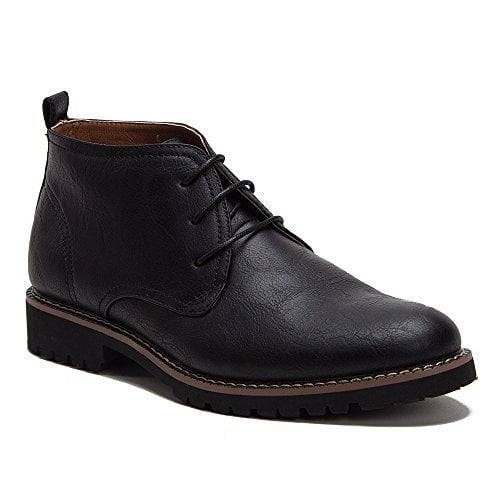 Ferro Aldo Men's 506022 Lace Up Chukka Ankle High Dress Boots, Black
