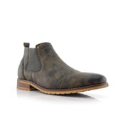 Ferro Aldo Sterling MFA606325 Mens Casual Chelsea Slip on Ankle Boots, in Rust Grey, Mens Size 11