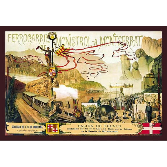 Ferrocaril de Monistrol a Montserrat Fine art canvas print (20" x 30")