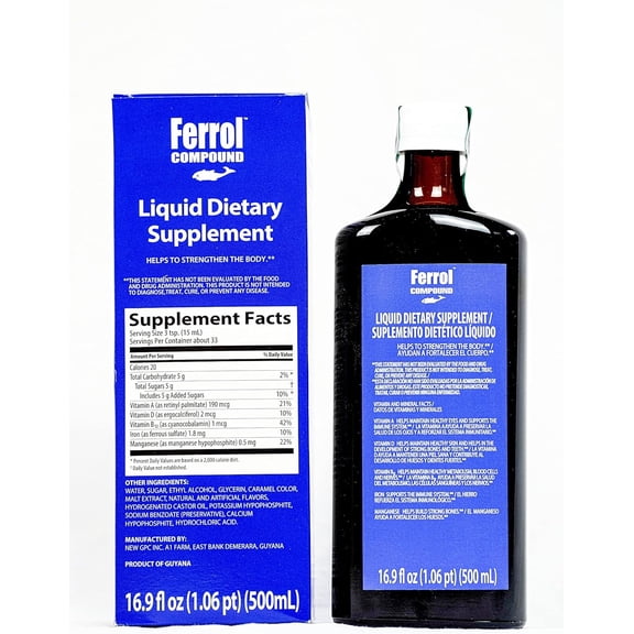 Ferrol Compound-Liquid Dietary Supplement 16.9 fl oz (500ml)