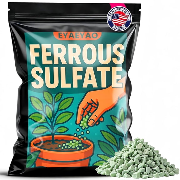 Ferrous Sulfate Granules 20% Iron, Soil Acidifier for Lawns & Plants | Fast Greening for Grass, Turf, Shrubs, Trees, Flowers & Gardens | Corrects Iron Deficiency & Yellowing (32 oz)