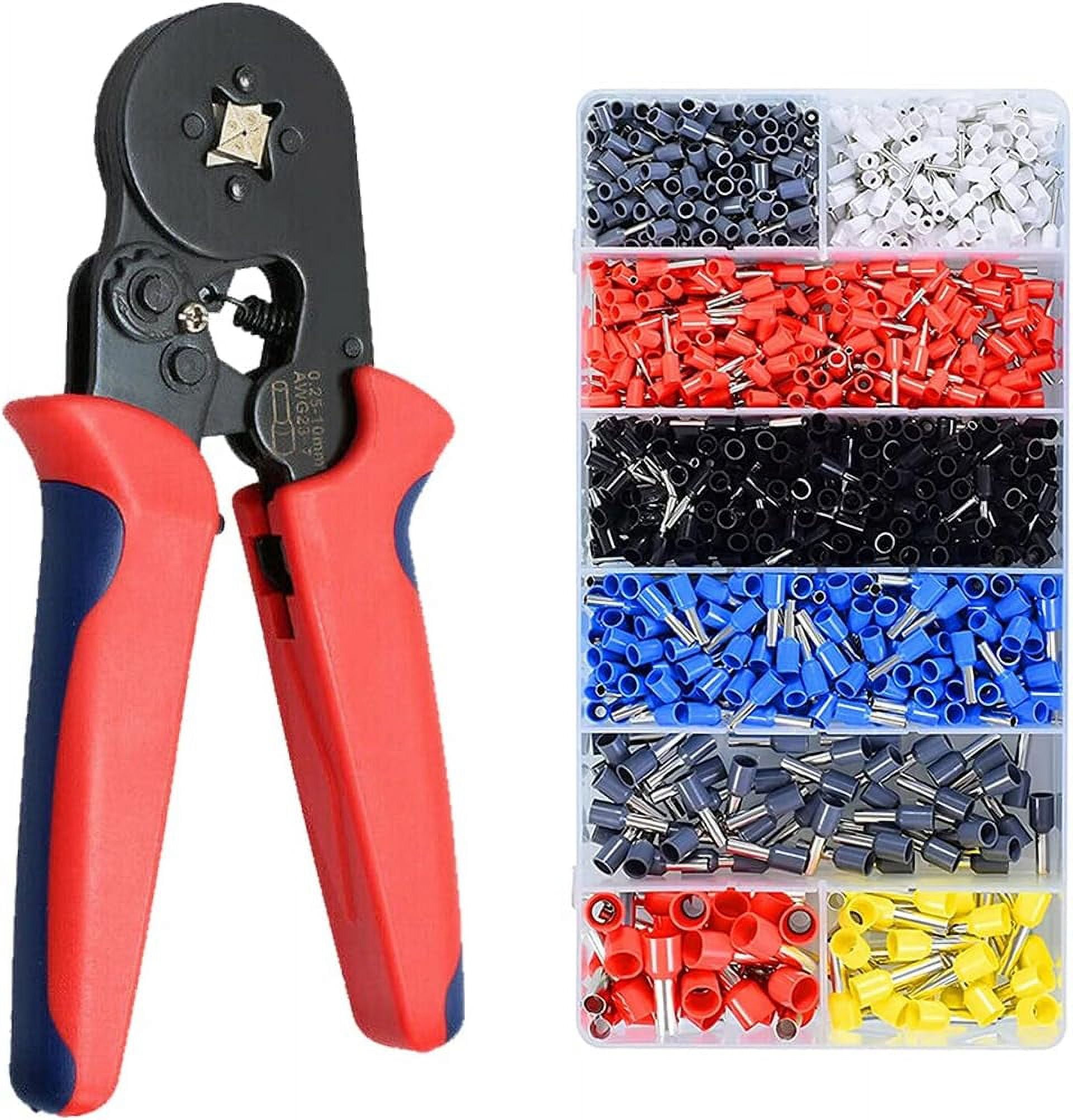 Ferrule Crimping Tool SelfAdjustable Ratchet Pliers Crimpers AWG237/0