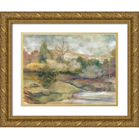 Ferry, Margaret 14x12 Gold Ornate Wood Framed with Double Matting Museum Art Print Titled - Placid Waters I