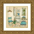 thumbnail image 1 of Ferry, Margaret 15x15 Gold Ornate Wood Framed with Double Matting Museum Art Print Titled - Tile Bath I, 1 of 4