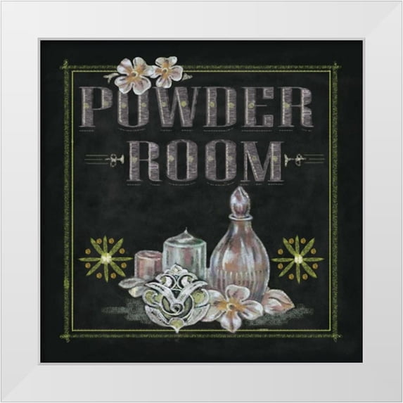 Ferry, Margaret 15x15 White Modern Wood Framed Museum Art Print Titled - Powder Room