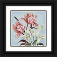 thumbnail image 1 of Ferry, Margaret 26x26 Black Ornate Wood Framed with Double Matting Museum Art Print Titled - Pastel Floral II, 1 of 4