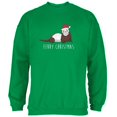 thumbnail image 1 of Ferry Merry Christmas Ferret Mens Sweatshirt Irish Green SM, 1 of 1