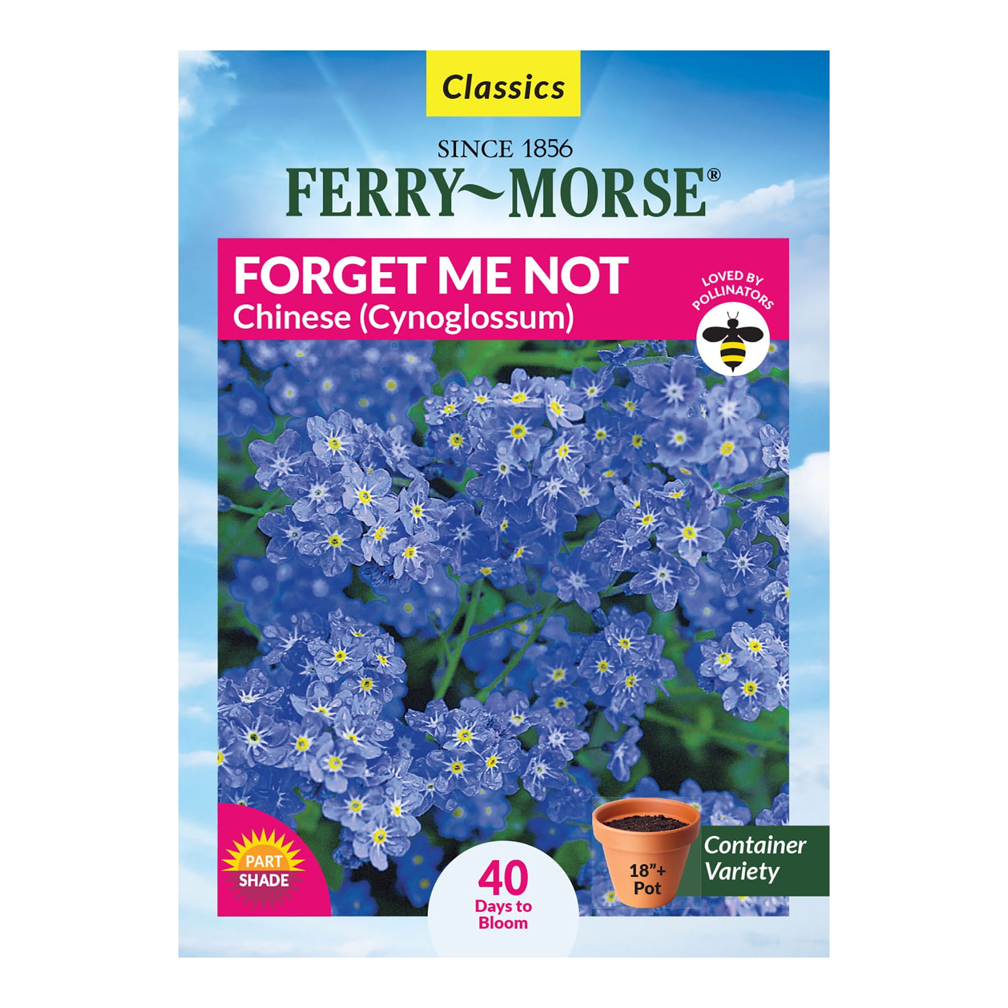 Ferry-Morse 1.5G Forget Me Not Annual Flower Seeds, Full Sun