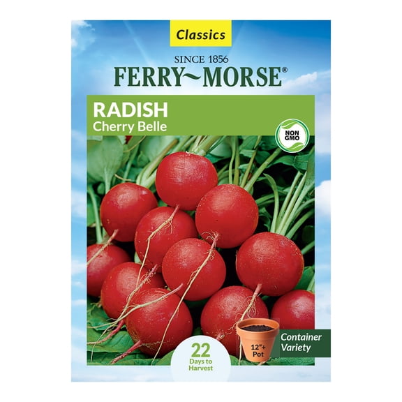 Ferry-Morse 1.75G Radish Cherry Belle Annual Vegetable Seeds, Full Sun