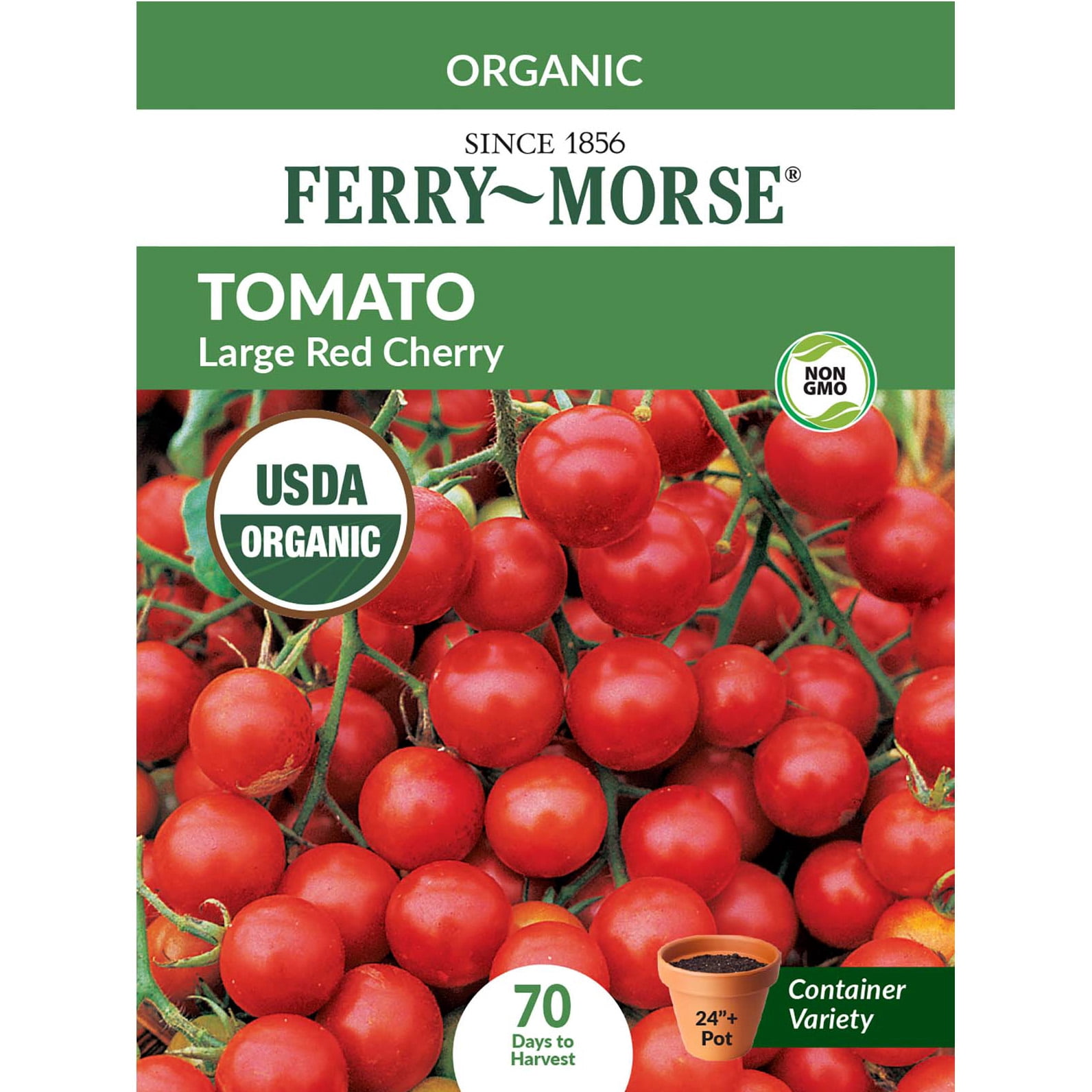 Ferry-Morse Organic 125MG Tomato Large Red Cherry Annual Vegetable