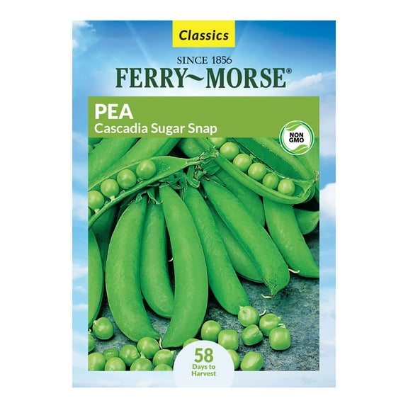 Ferry-Morse 11.5G Pea Cascadia Sugar Snap Annual Vegetable Seeds, Full Sun