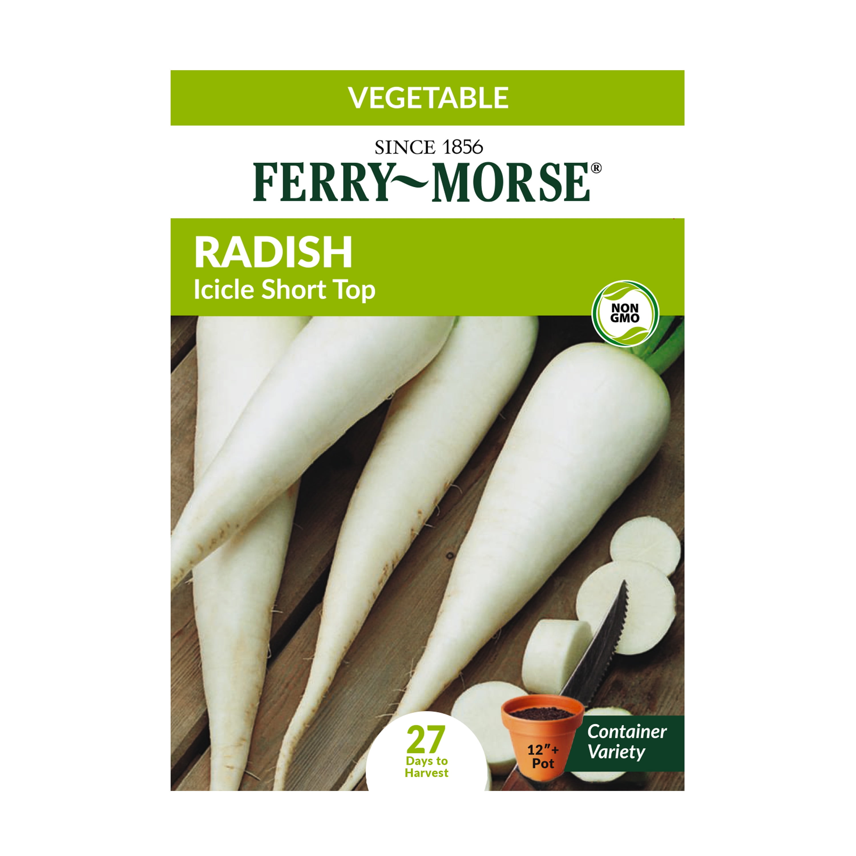 Ferry-Morse 180MG Radish Icicle Short Top Vegetable Plant Seed Full Sun