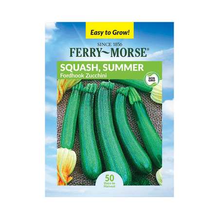 Ferry-Morse 2.5G Squash Fordhook Zucchini Annual Vegetable Seeds, Full Sun