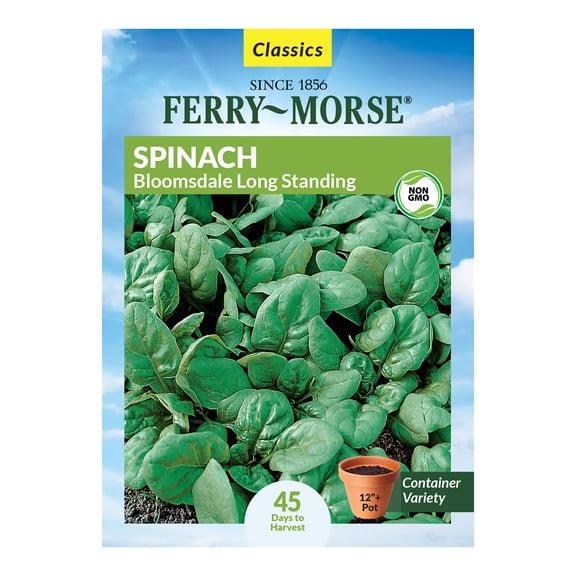 Ferry-Morse 2.7G Spinach Bloomsdale Long Standing Annual Vegetable Seeds, Full Sun