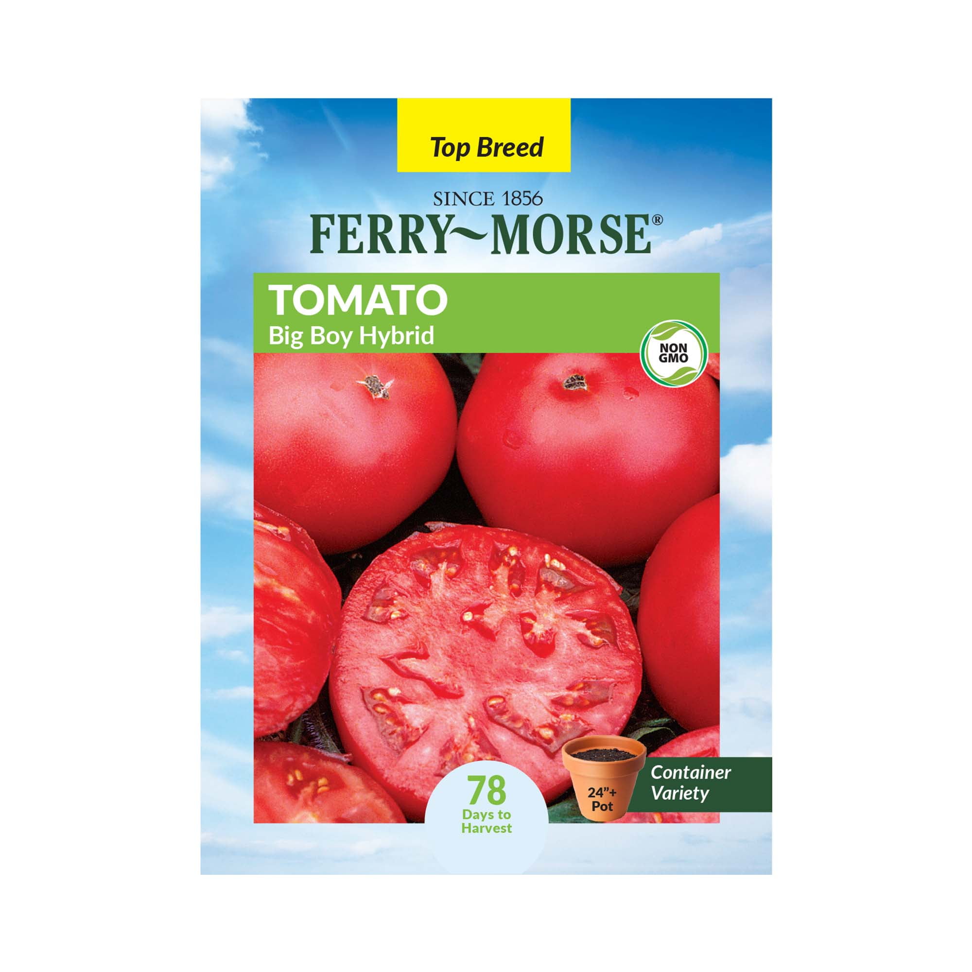 Ferry-Morse 15 PS Tomato Big Boy Hybrid Annual Vegetable Seeds, Full Sun