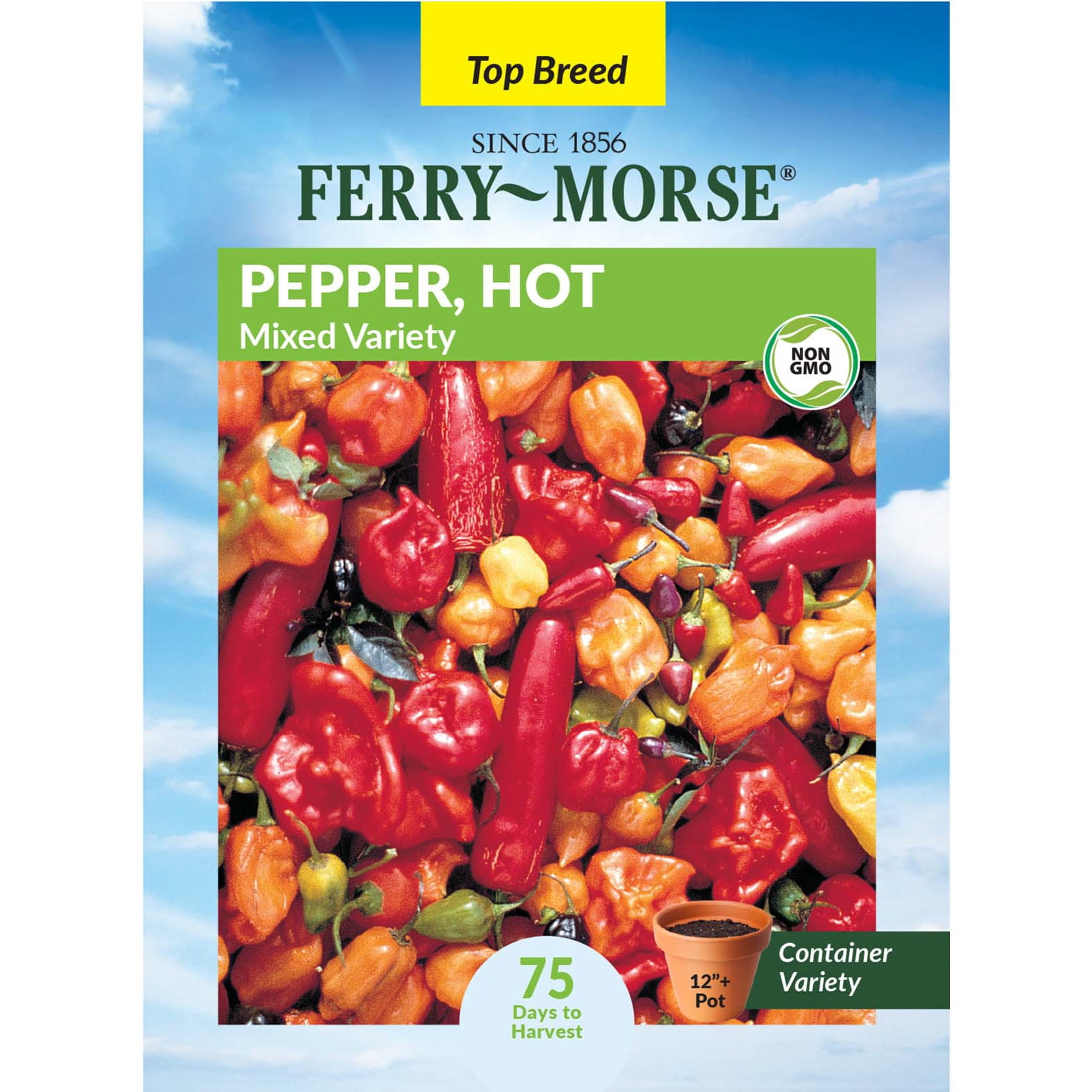 Ferry-Morse 250MG Pepper Plantation Hot Mix Annual Vegetable Seeds, Full Sun