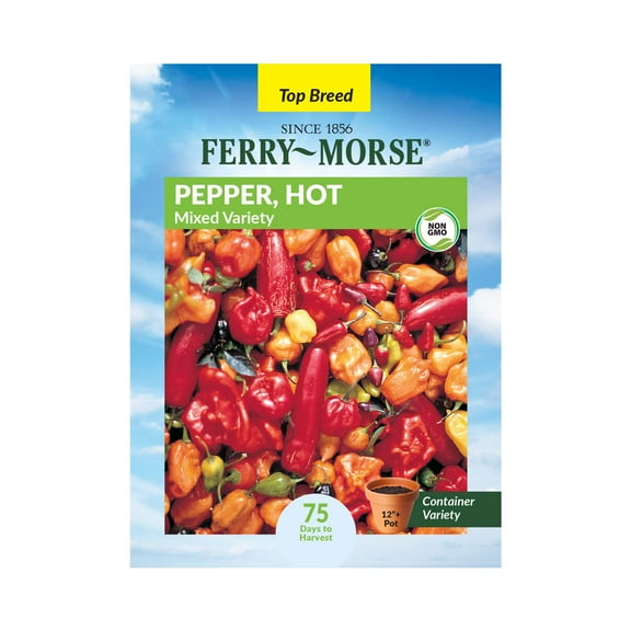 Ferry-Morse 250MG Pepper Plantation Hot Mix Annual Vegetable Seeds, Full Sun